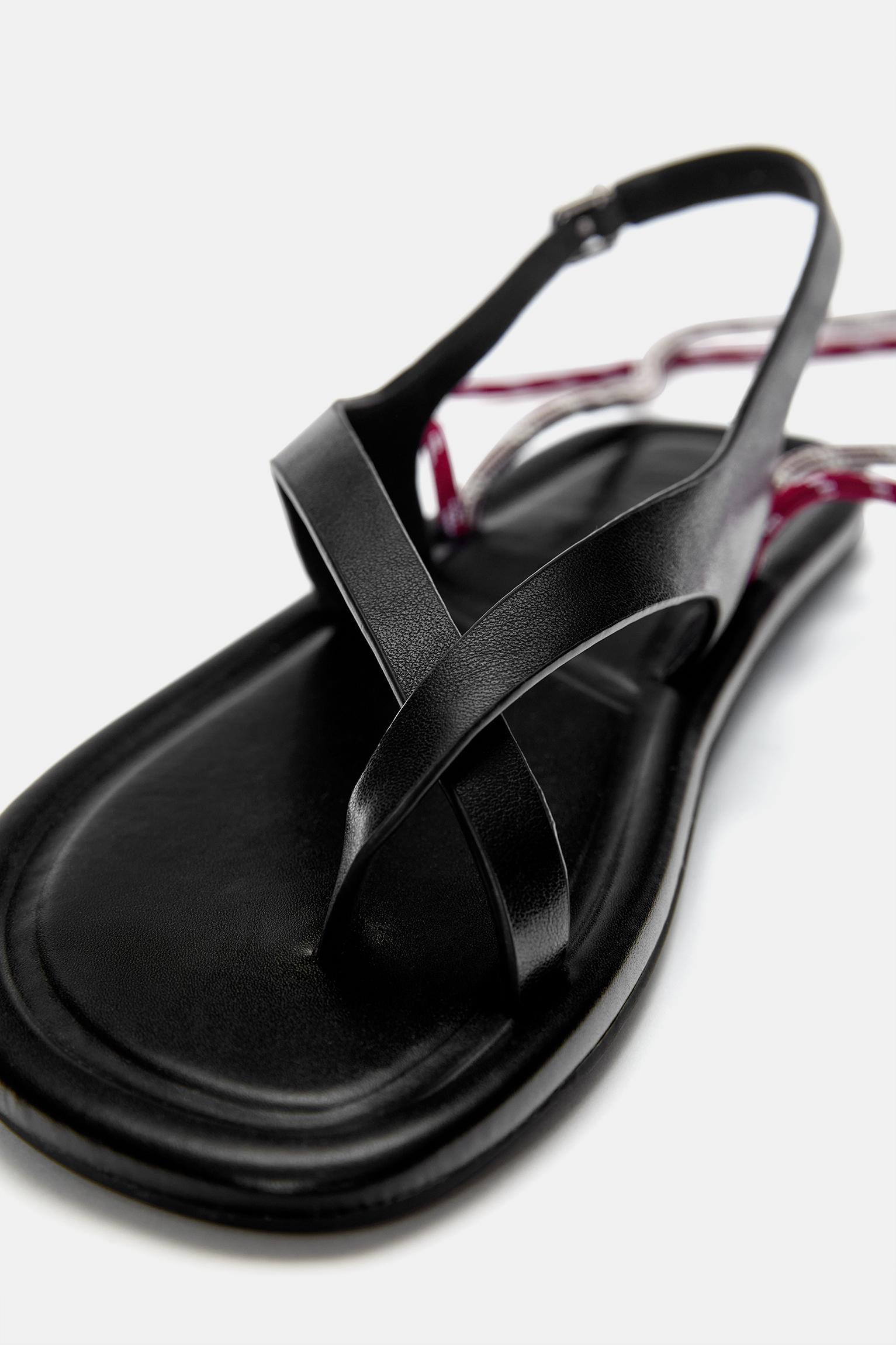 Lace-up flat sandals Product Image