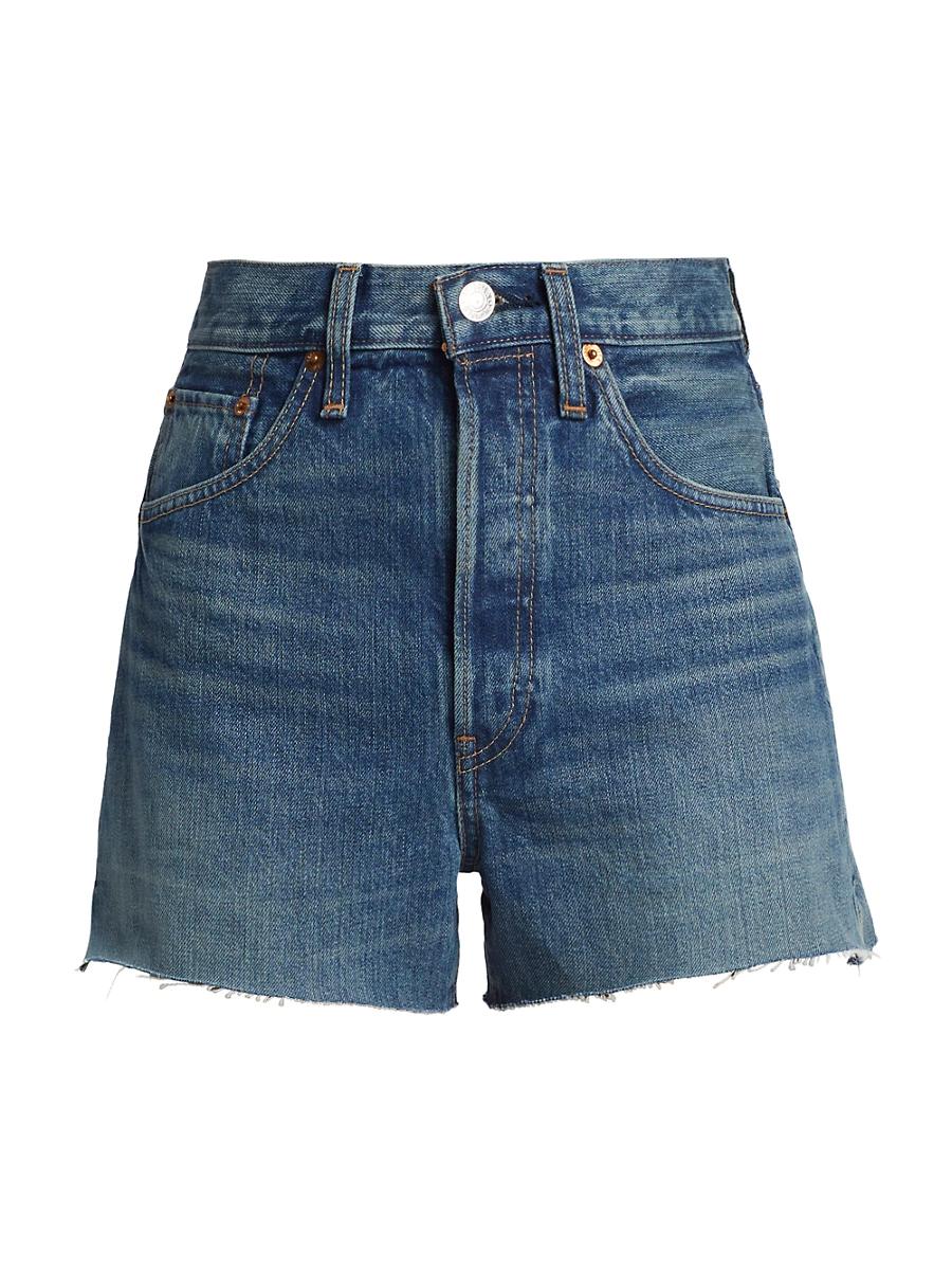 Womens 50s High-Rise Denim Cutoffs Product Image