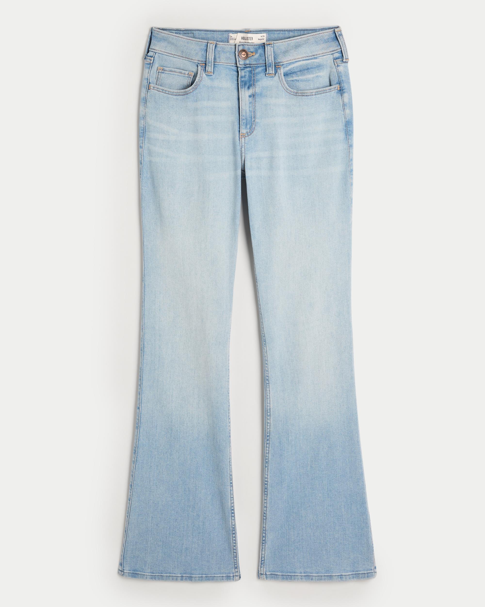 Curvy Mid-Rise Light Wash Boot Jeans Product Image