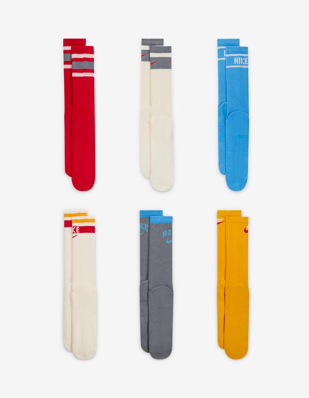 NIKE Everyday Plus Cushioned 6 Pack Crew Socks - RED COMBO Product Image