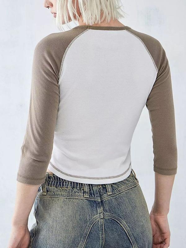 Street Star Patch Raglan Long Sleeve Tee Product Image