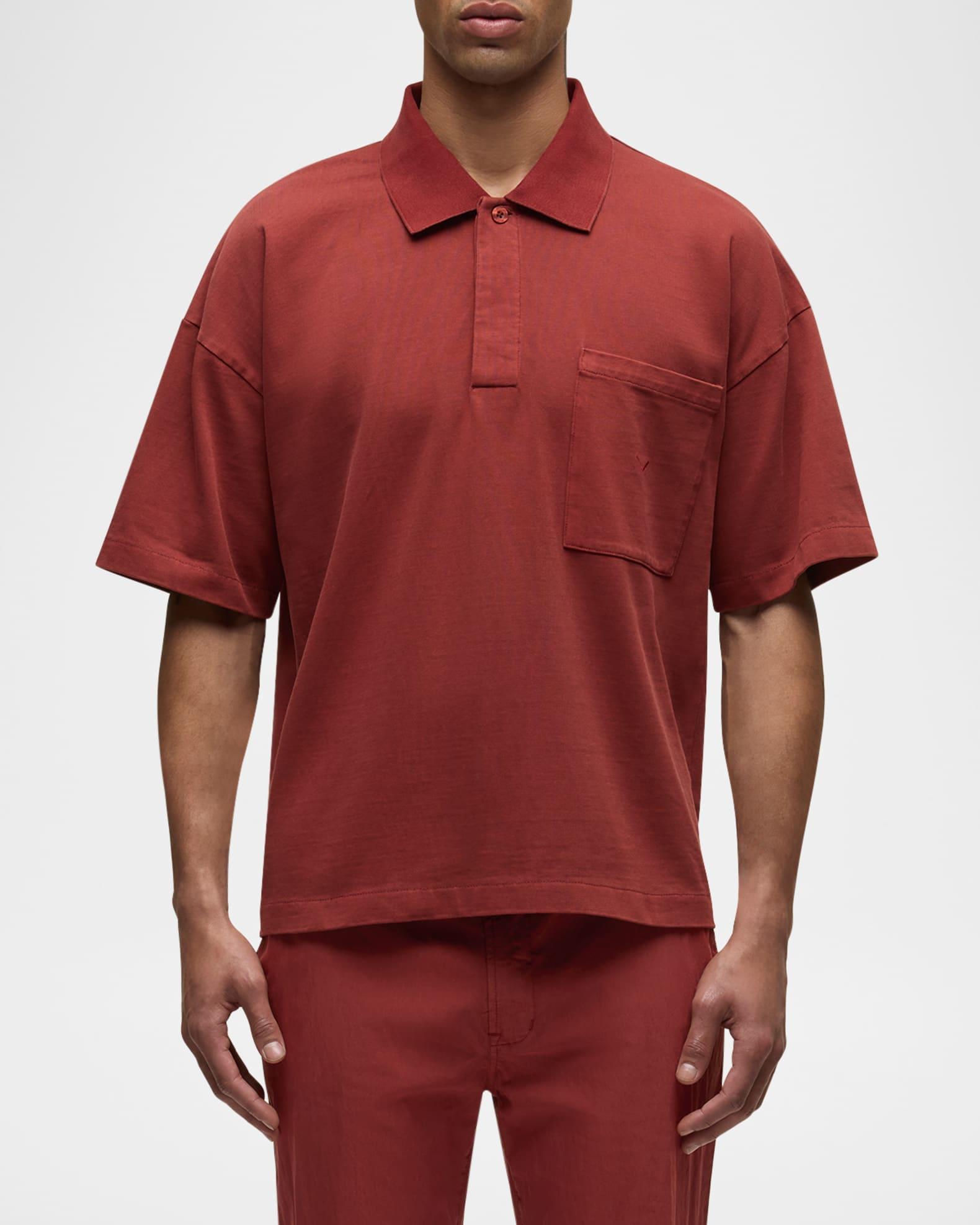 Men's Heavyweight Cotton Polo Shirt Product Image