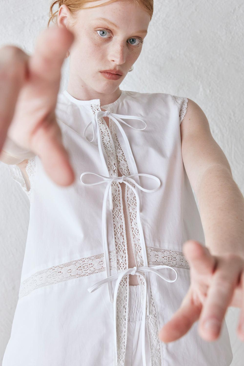 Amber Smock Top White Product Image