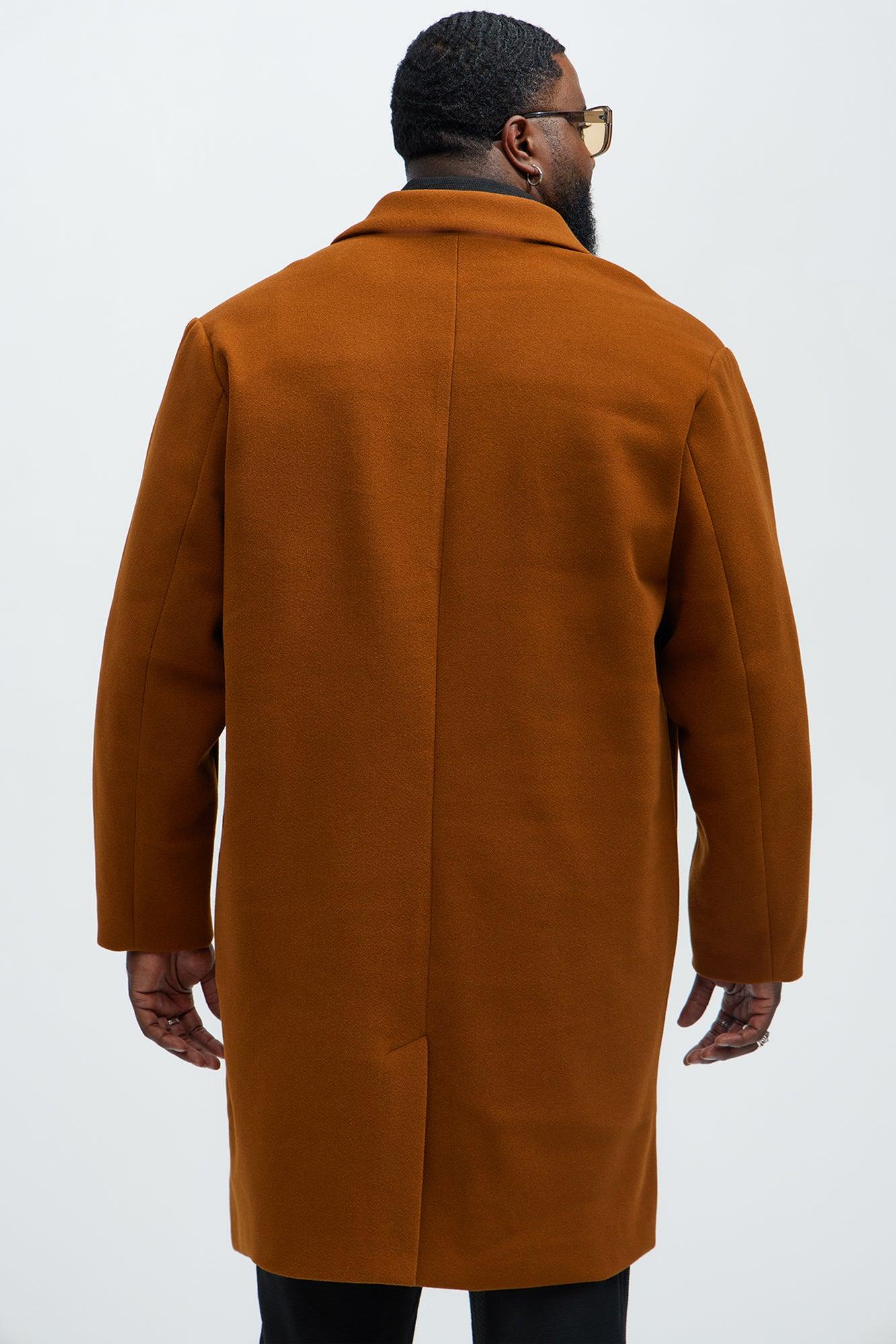 Tomsk Wool Long Coat - Brown Male Product Image