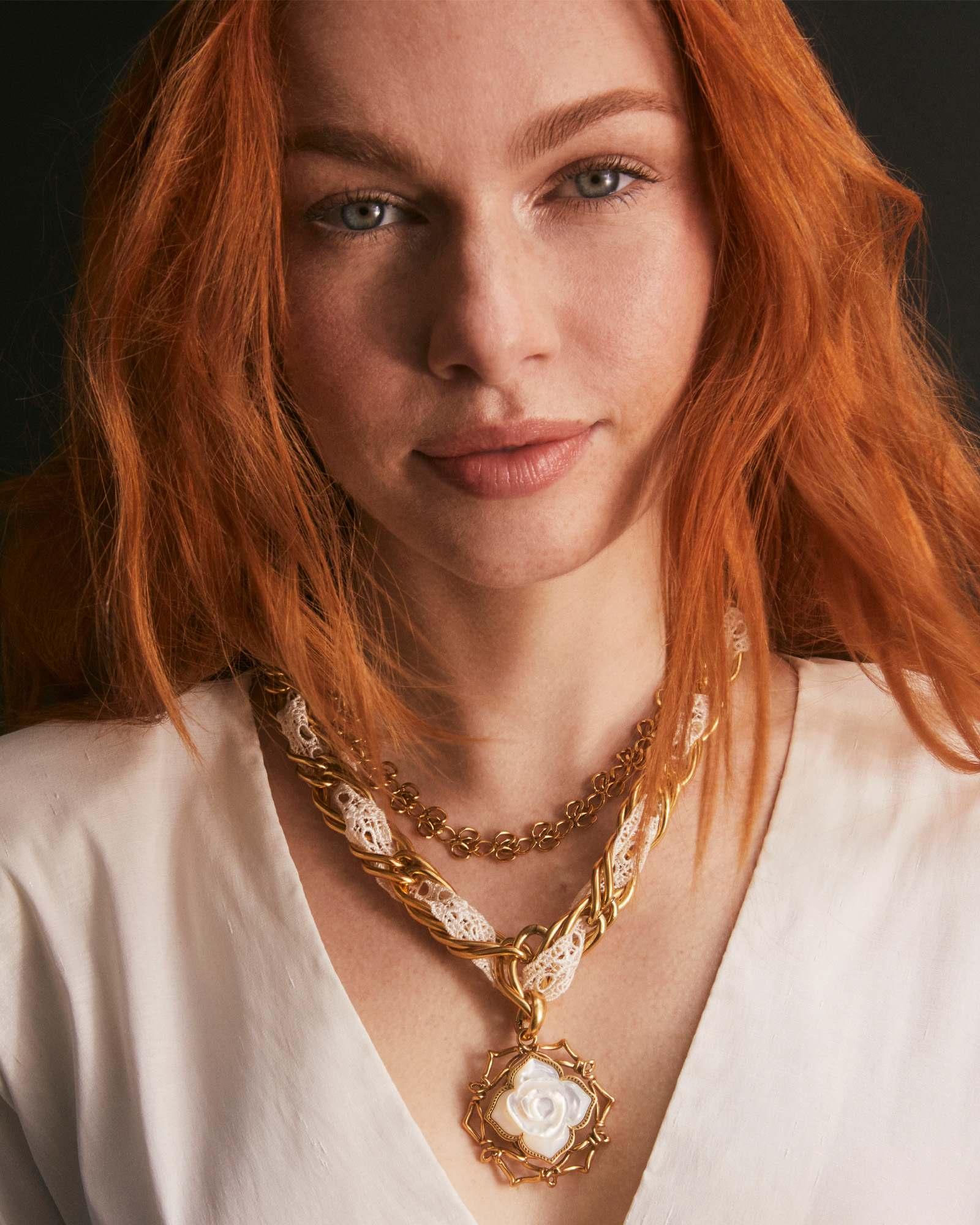 Mallory Rose Vintage Silver Statement Necklace Product Image