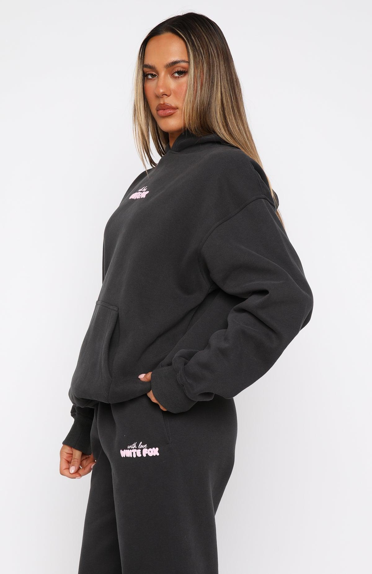 With Love In The Moment Oversized Hoodie Charcoal Product Image
