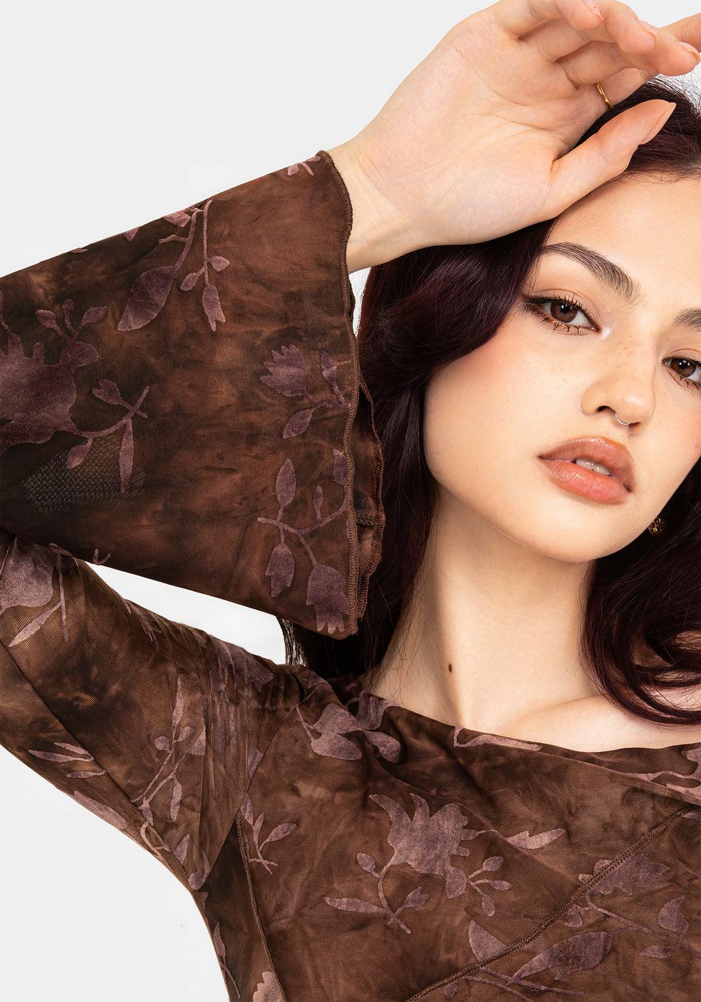 Serenade Long Sleeve Floral Mini Dress Product Image