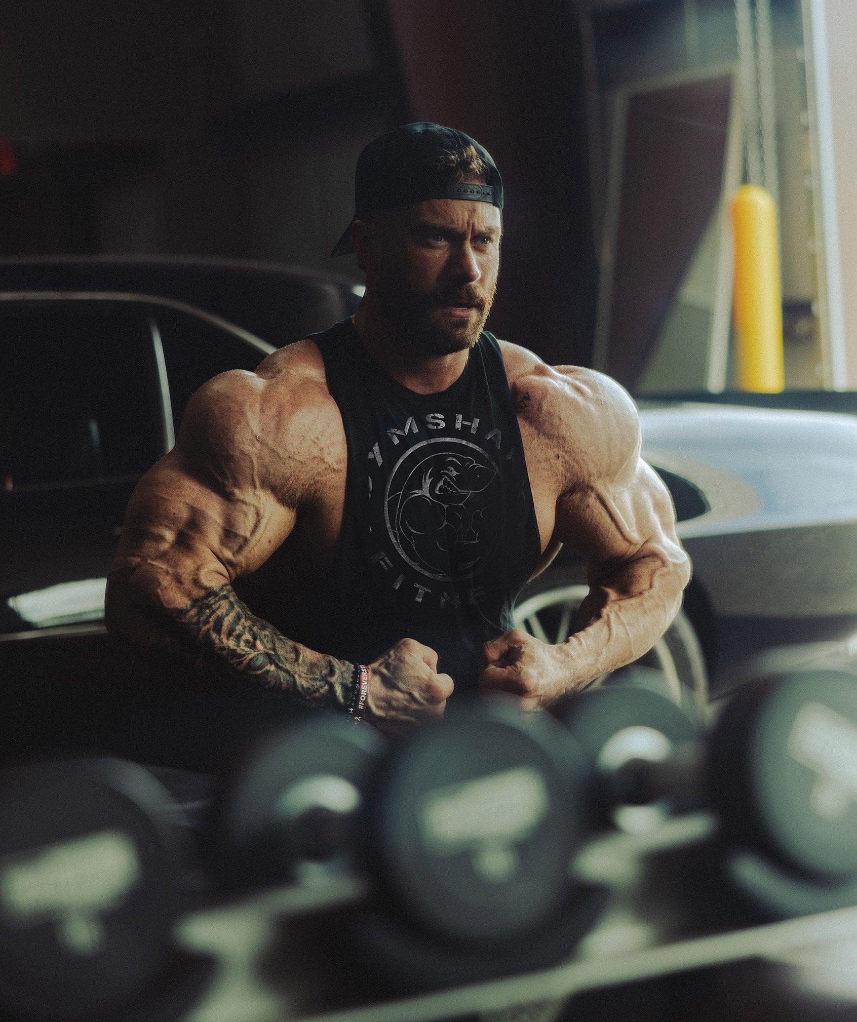 Gymshark Legacy Drop Arm Tank - Black Male Product Image