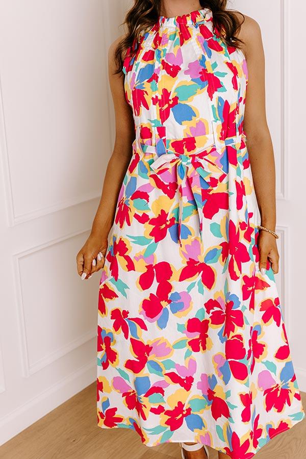 Sunny Disposition Floral Midi Dress Product Image