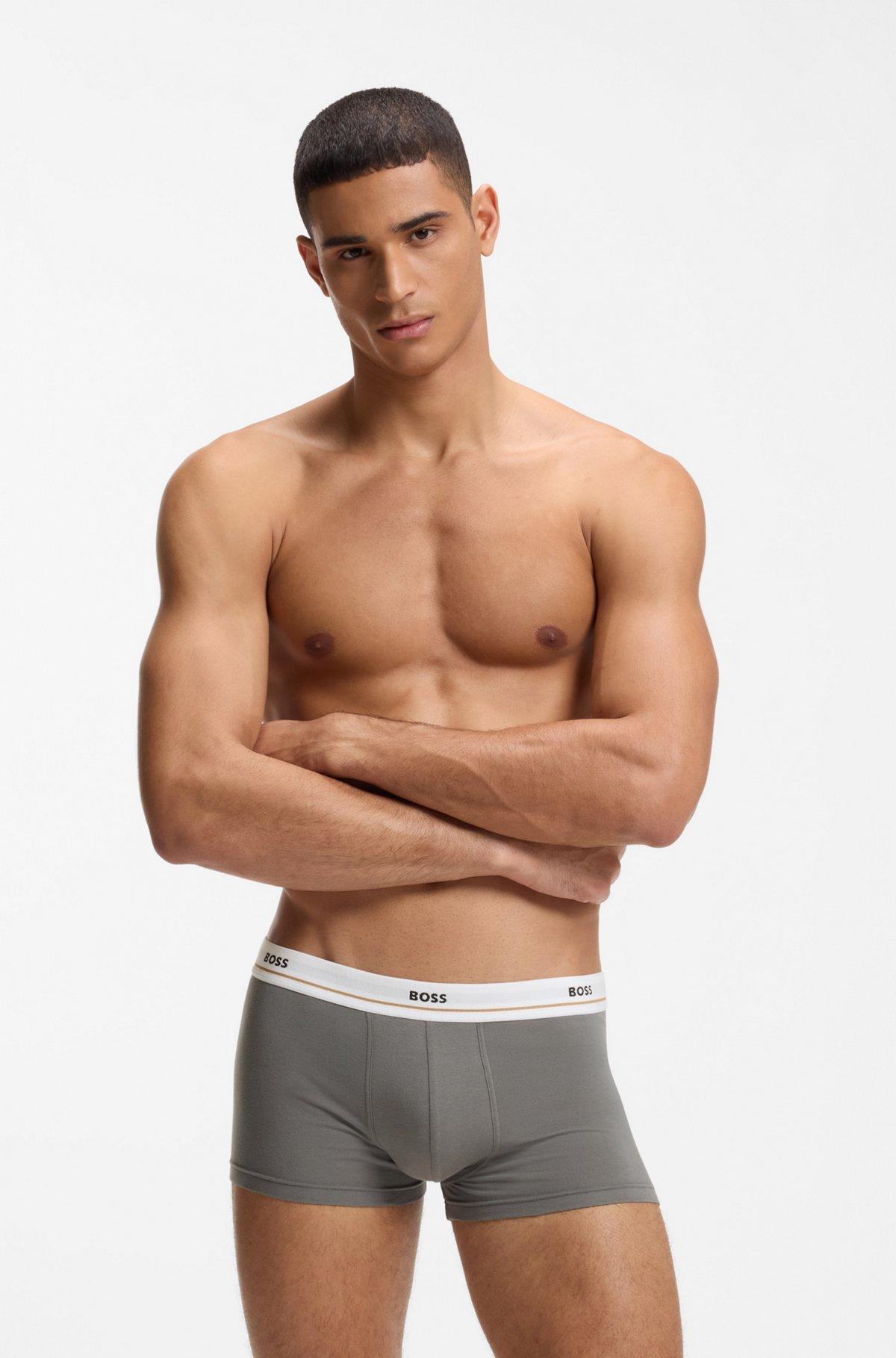 Five-pack of stretch-cotton trunks with logo waistbands Product Image