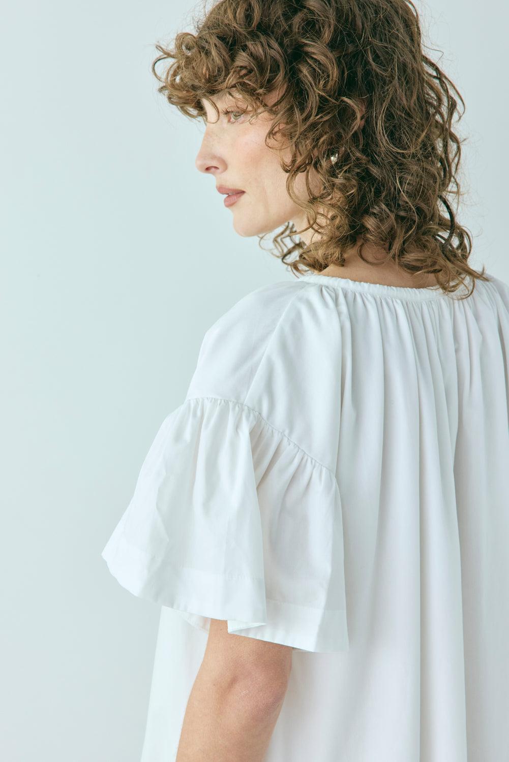 Quinn Smock Mini Dress White Product Image