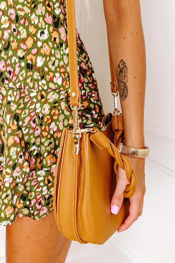 Allure Avenue Faux Leather Purse In Camel Product Image