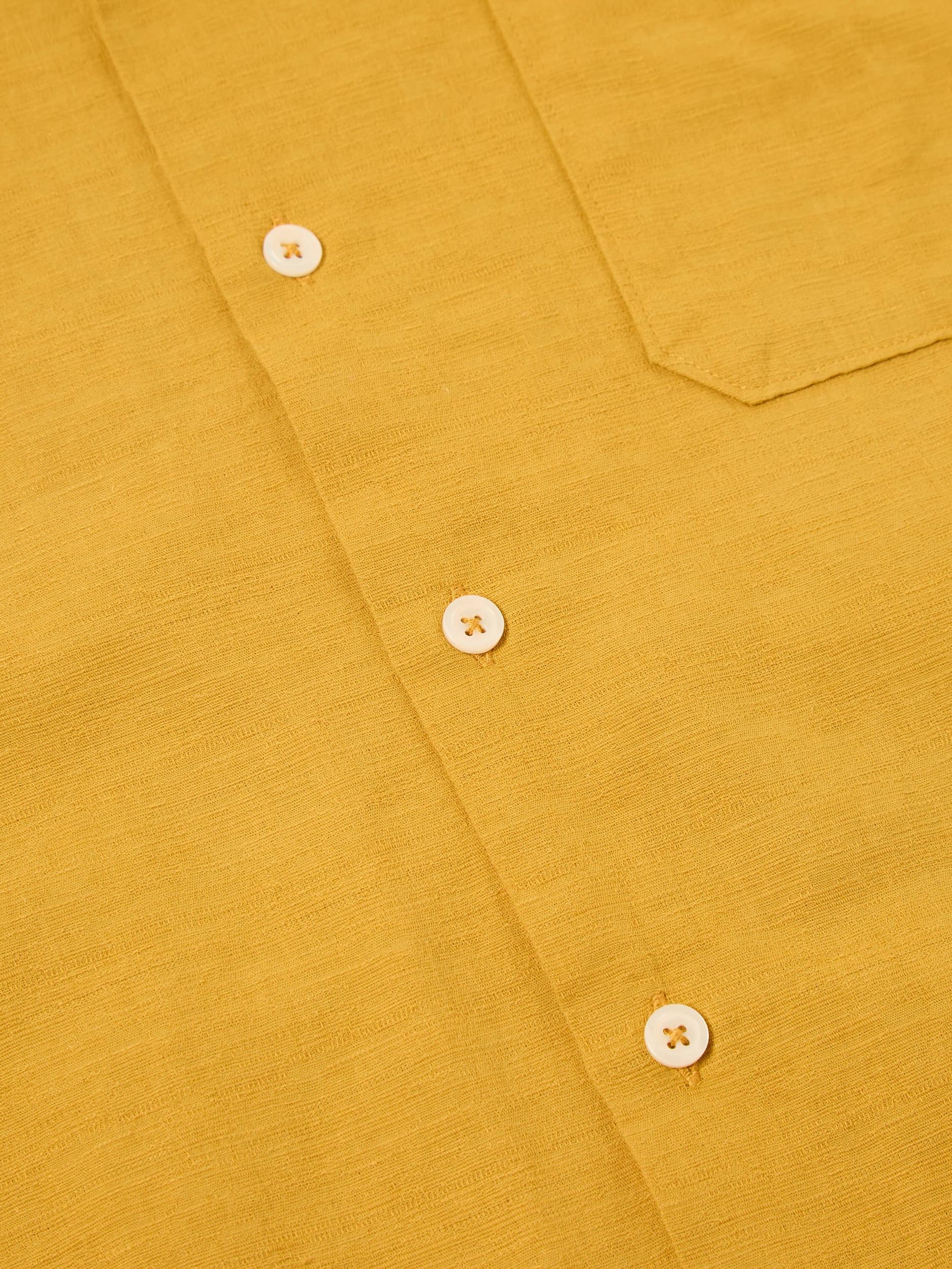 Universal Works Road Shirt in Mustard Kamura Cotton Product Image