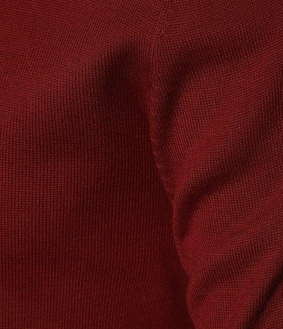 Murano Solid Performance Textured Long Sleeve Mock Neck Sweater Product Image