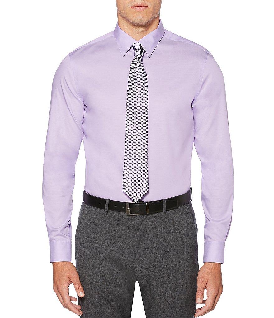 Perry Ellis Non-Iron Solid Long-Sleeve Twill Shirt Product Image