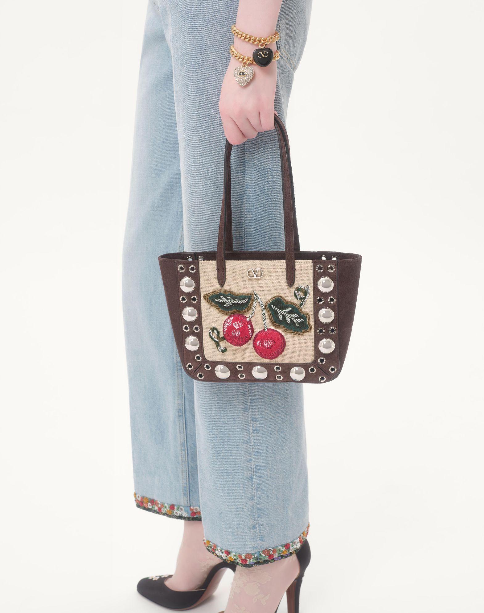 Valentino Garavani Nellcôte Mini Embroidered Shopping Bag Product Image