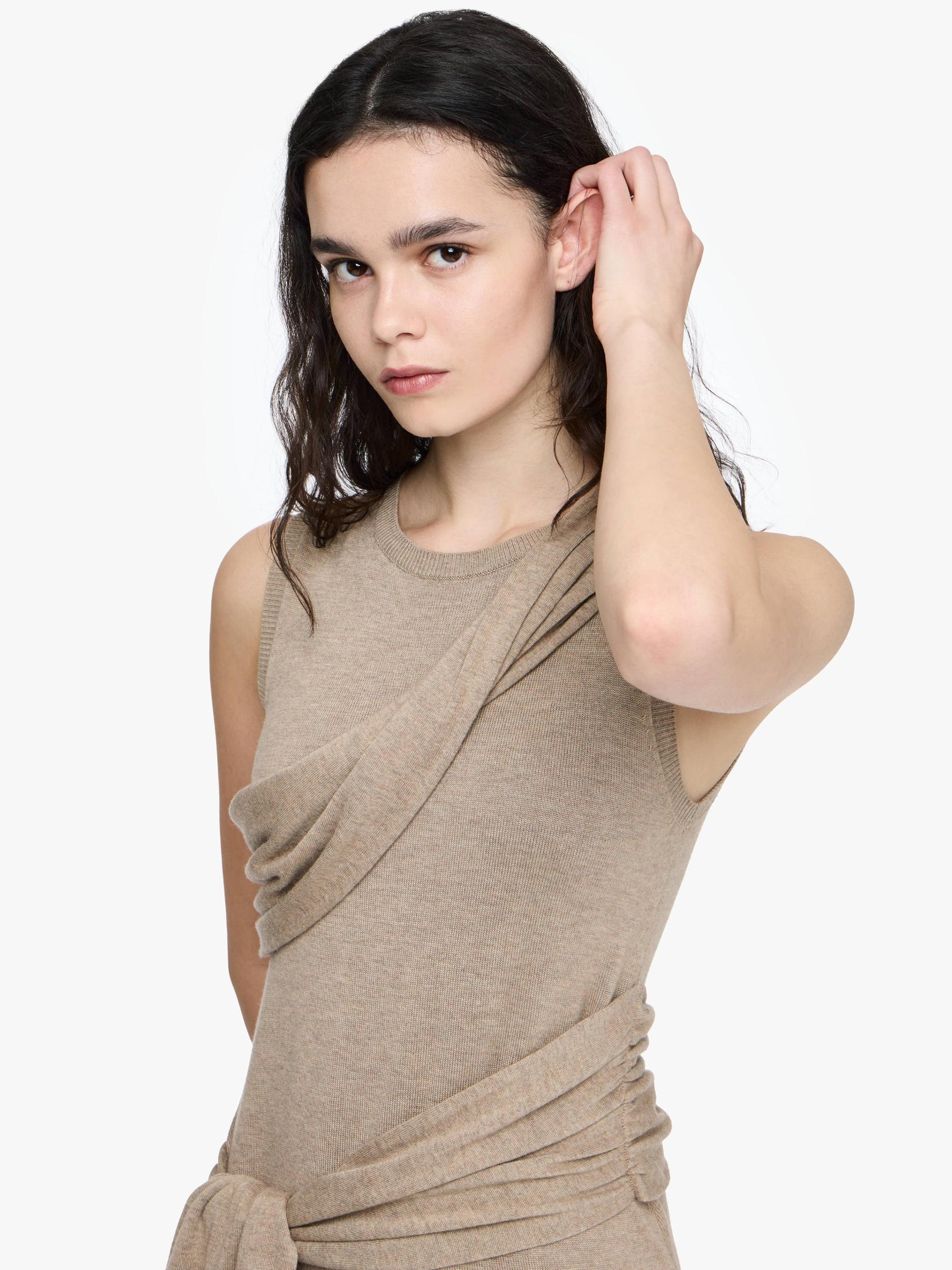 TIE DETAIL SLEEVELESS DRESS Product Image