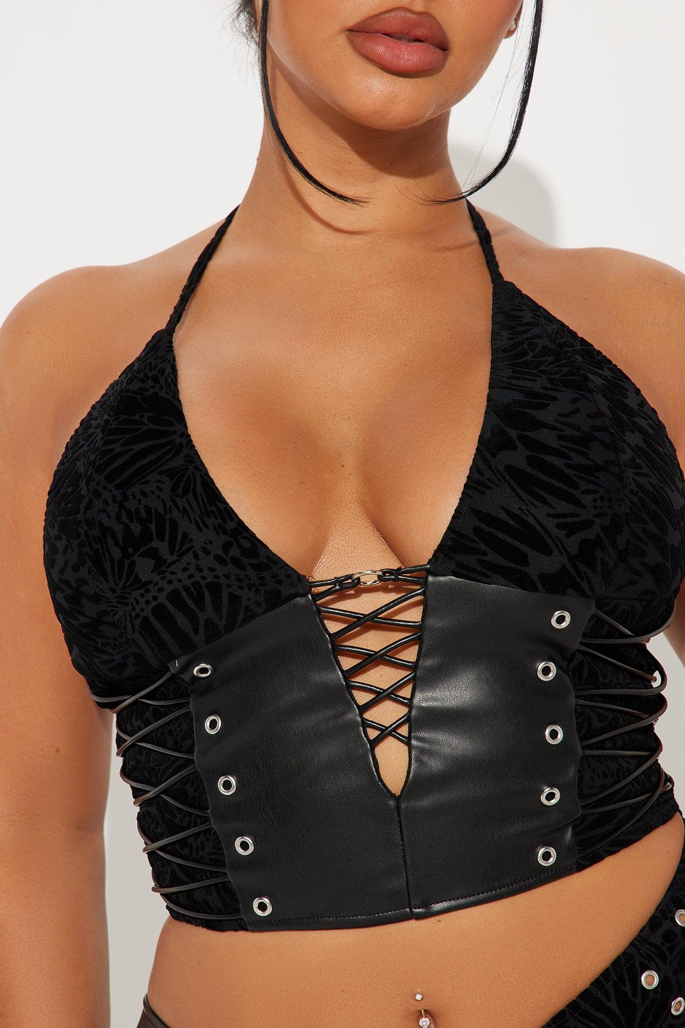 Bryce Velvet Mesh Micro Mini Dress - Black Product Image