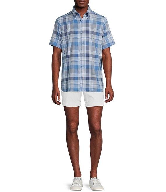 Cremieux Blue Label Medium Plaid Lightweight Oxford Short Sleeve Woven Shirt Product Image
