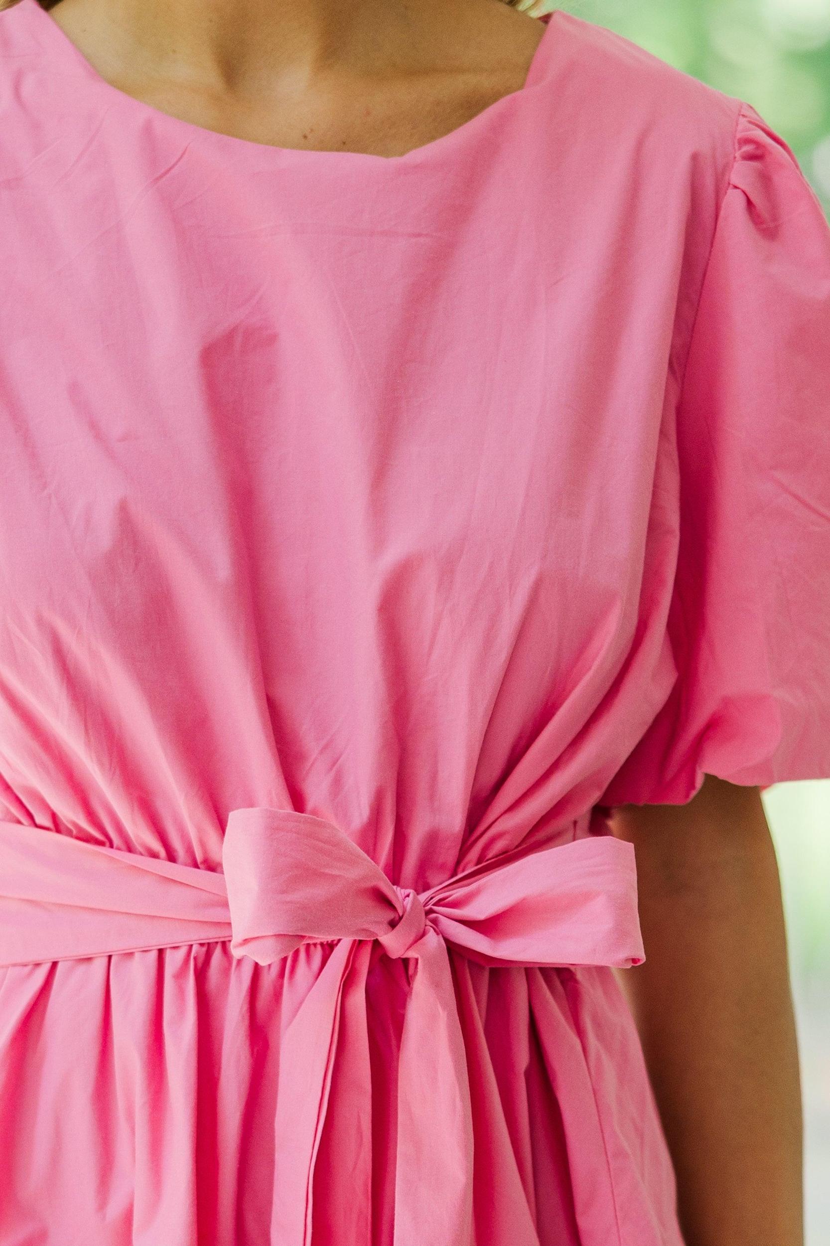 All True Pink Tiered Dress Female Product Image