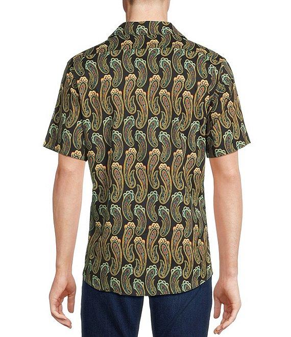 Cremieux Premium Denim Modern Paisley Print Short Sleeve Woven Shirt Product Image