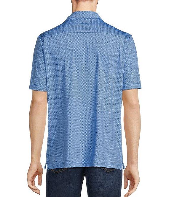 Hart Schaffner Marx Luxury Performance Short Sleeve Geo Floral Coat Front Shirt Product Image