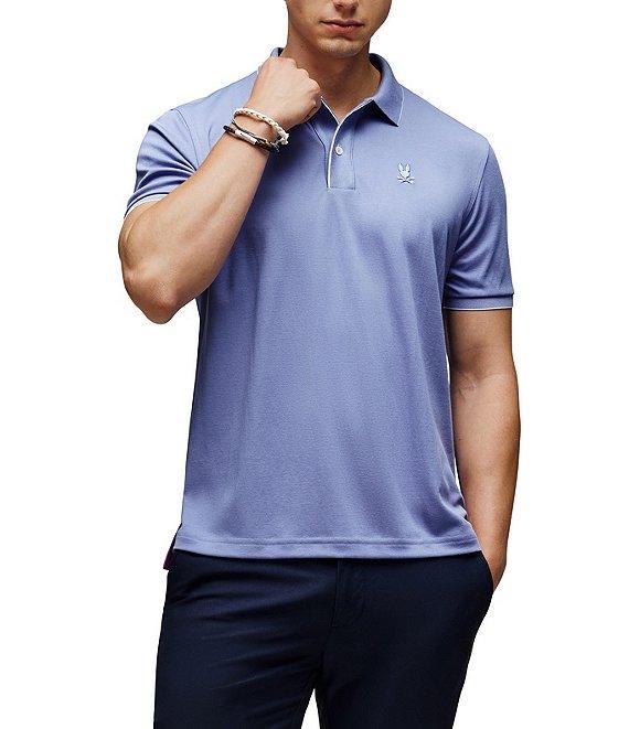 Psycho Bunny Slim Fit Bryce Performance Stretch Pique Short Sleeve Polo Shirt Product Image