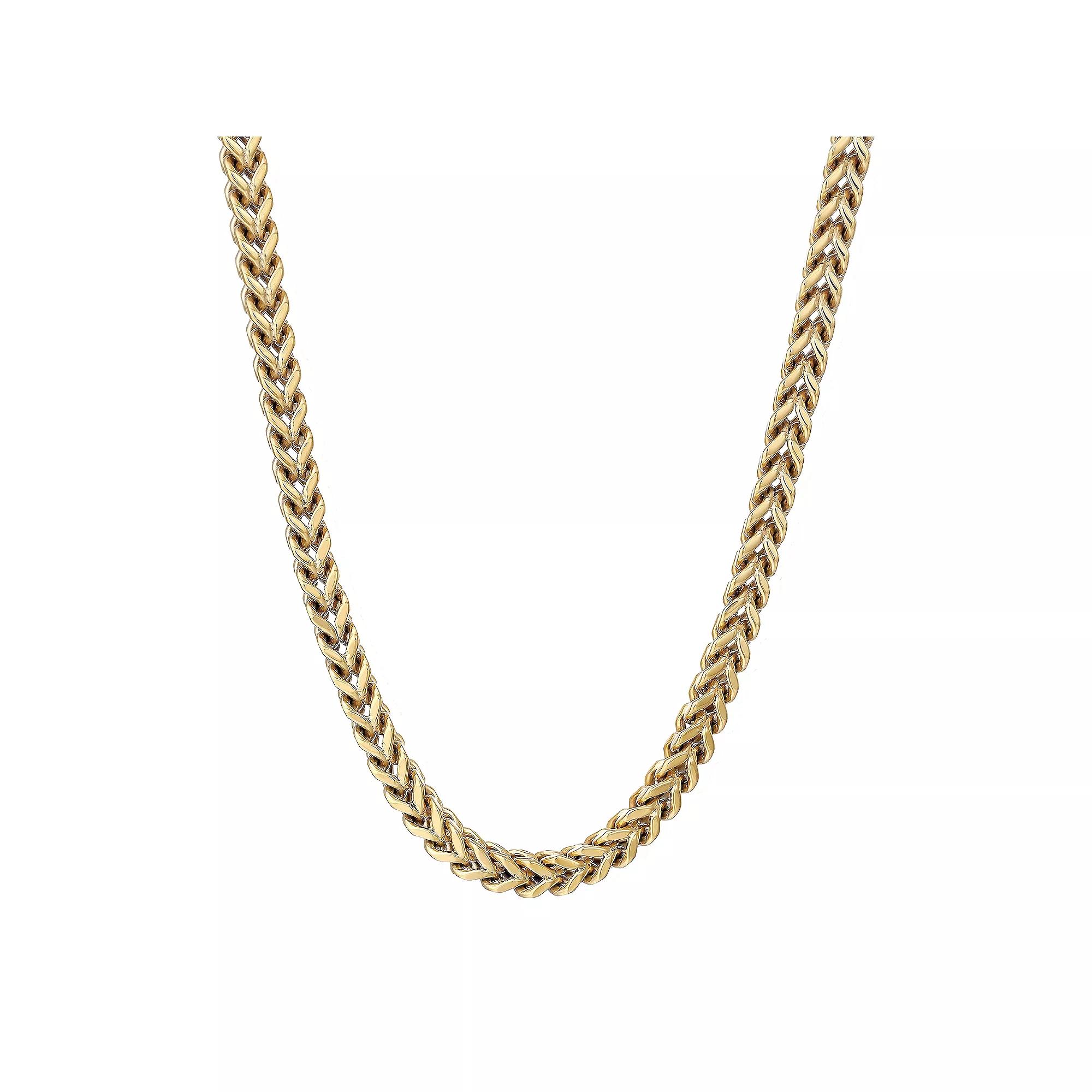 Mens LYNX 6 mm Foxtail Chain Necklace Gold Tone Product Image