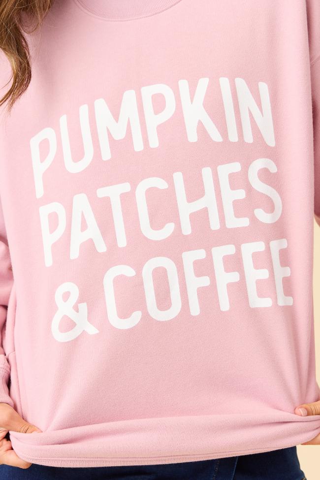 Pumpkin Patches & Coffee Mauve Graphic Sweatshirt Product Image