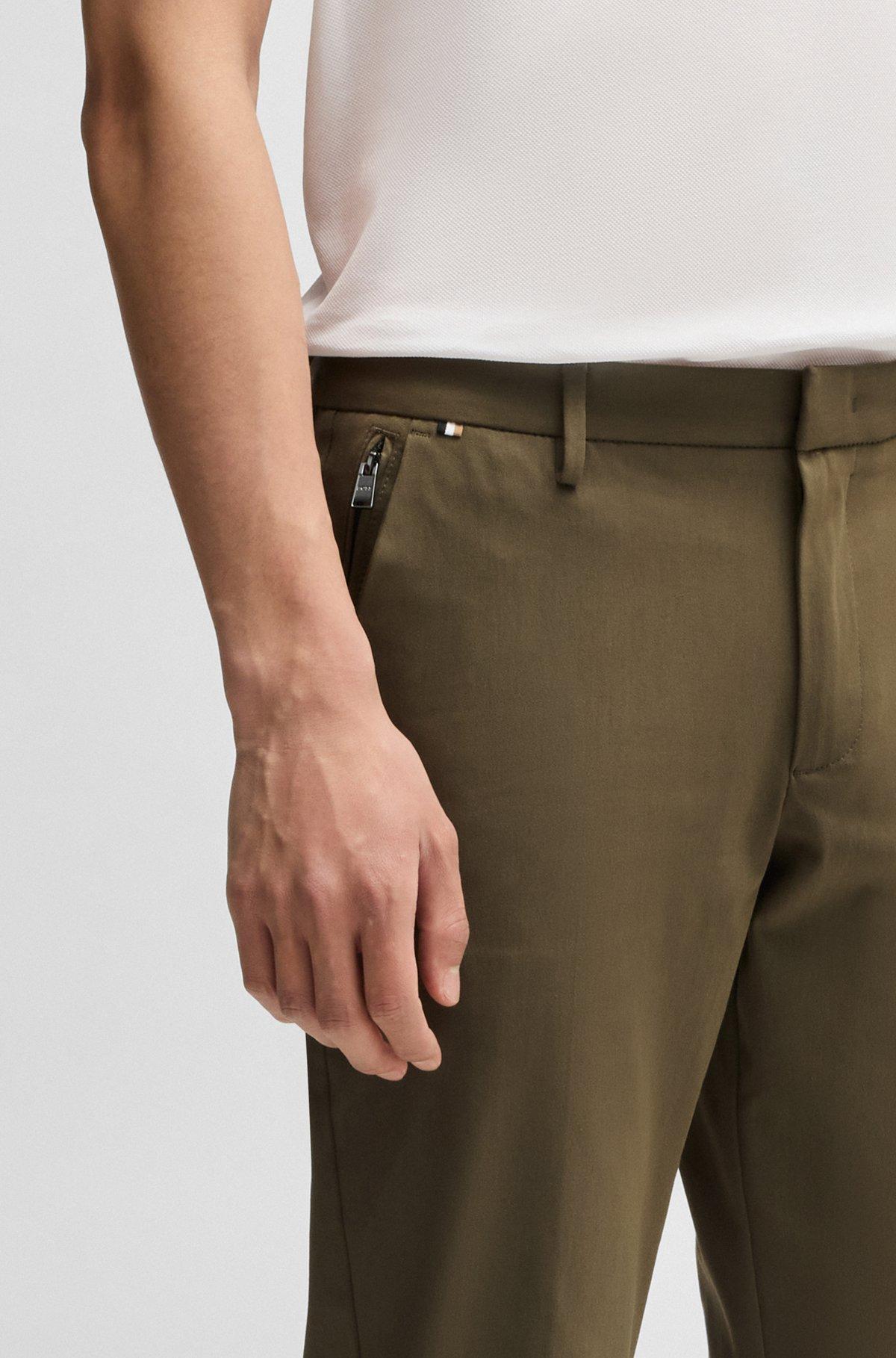 Slim-fit trousers in stretch cotton Product Image