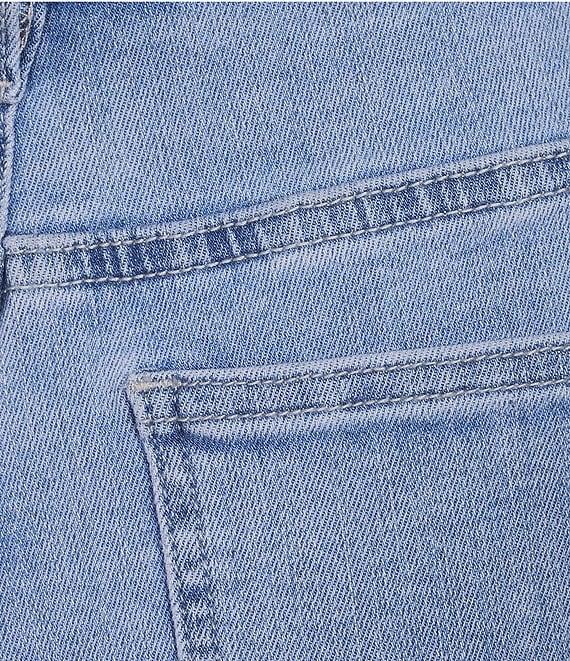 Bayeas Stretch Denim High Rise Lace Embellished Wide Leg Ankle Jeans Product Image