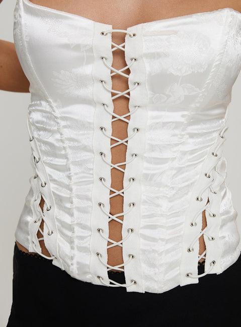Mochi Corset Top White Product Image