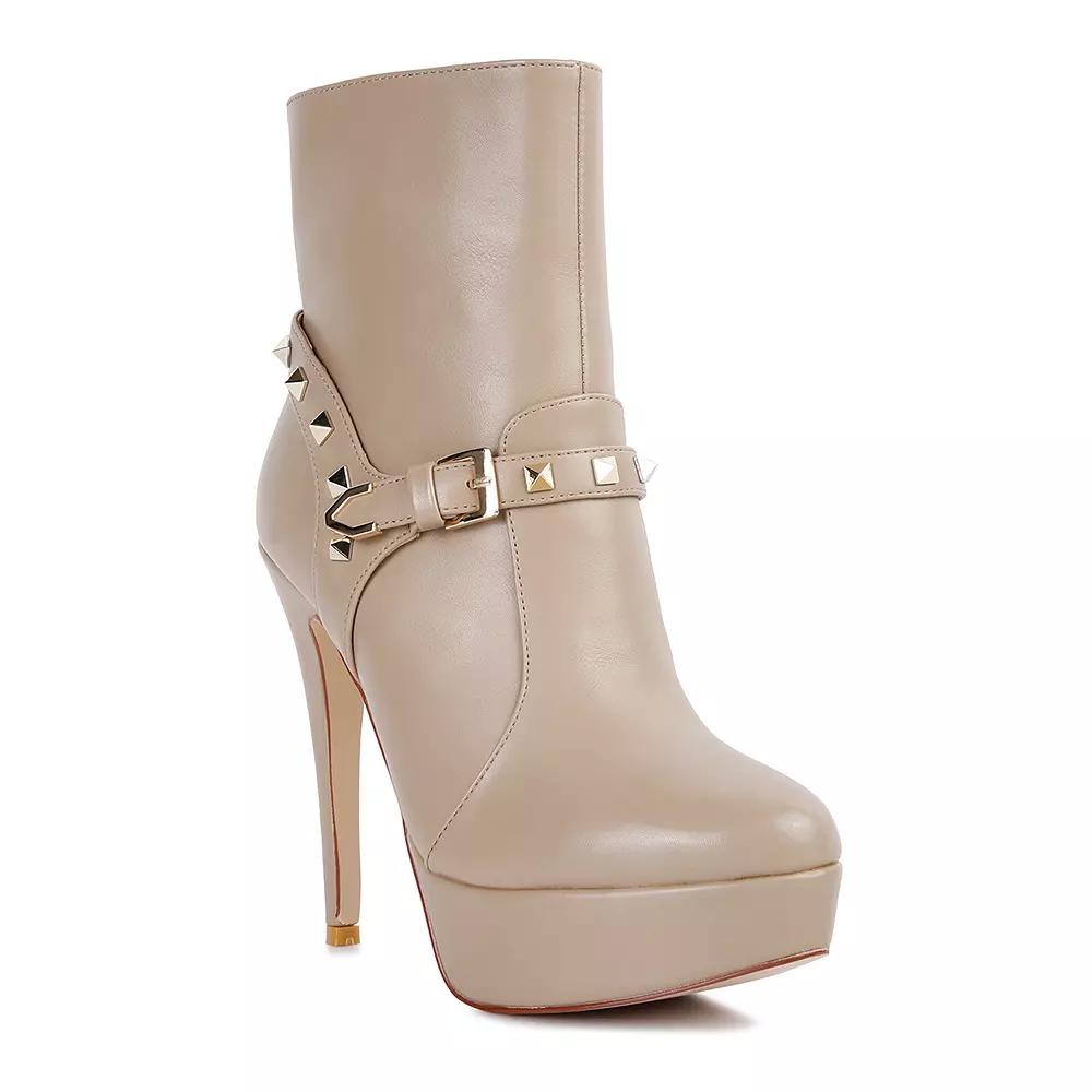 London Rag Dejang Women's Platform Ankle Boots, Size: 8, Brown Product Image