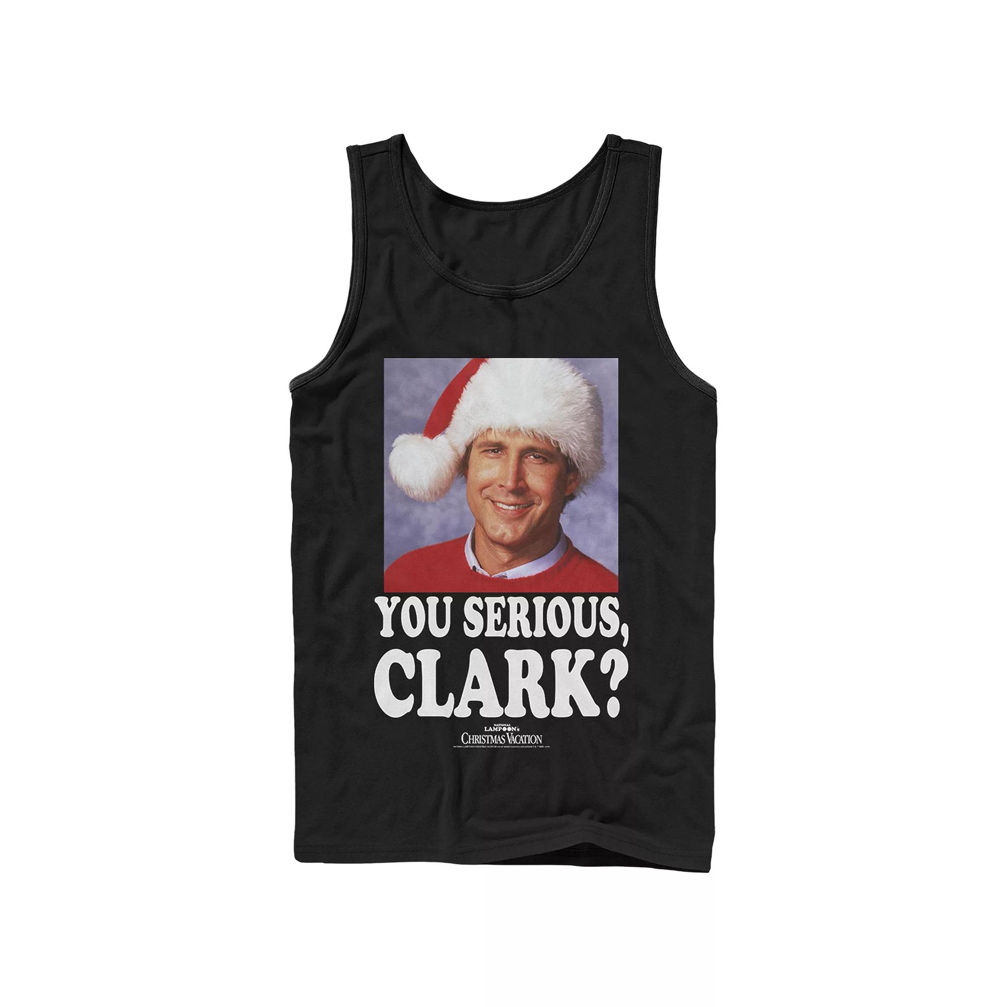 Men's National Lampoon Christmas Vacation Serious Clark Poster Graphic Tank Top,  Product Image