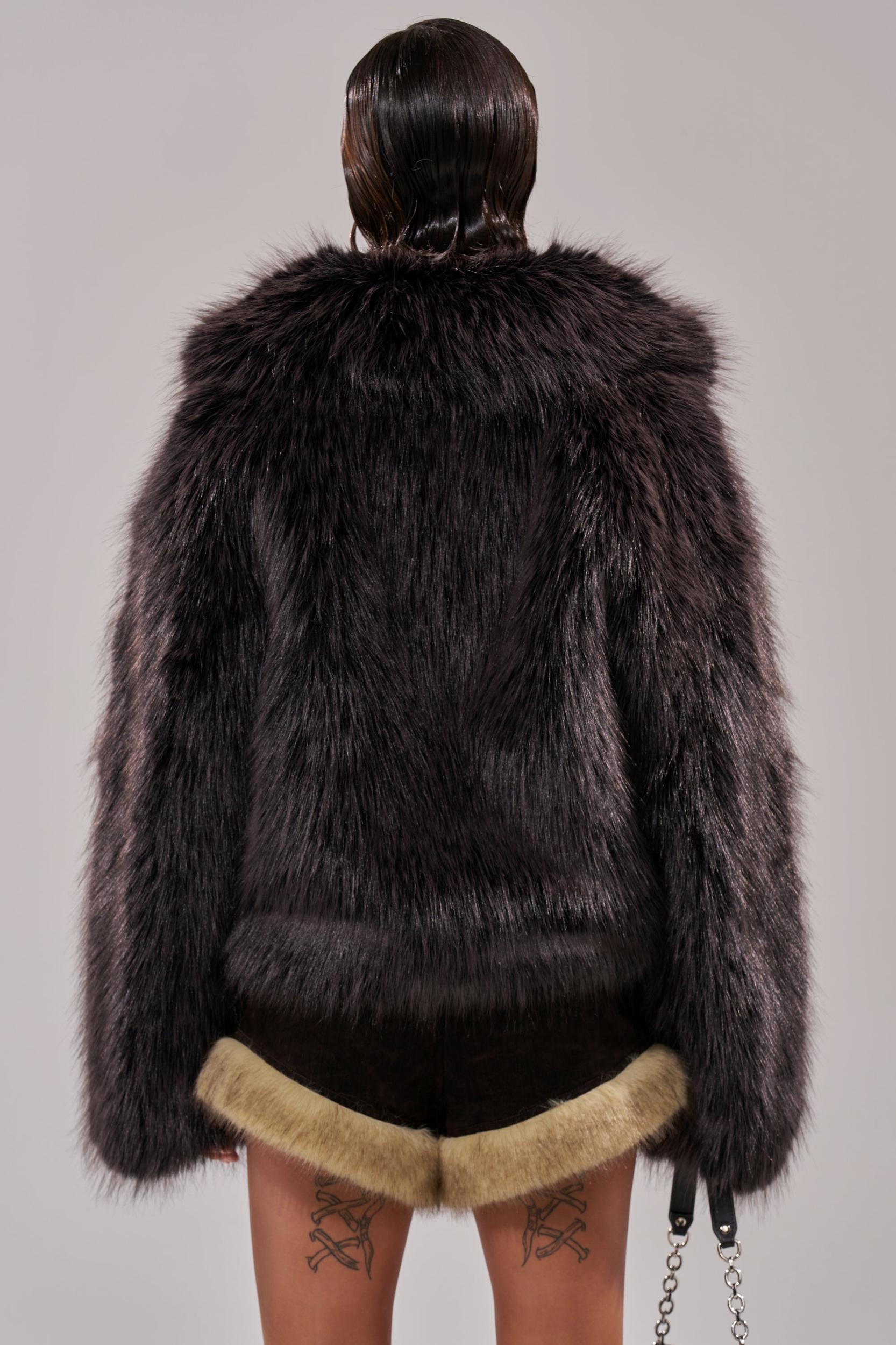 DUSK TIL DAWN FAUX FUR COAT Product Image