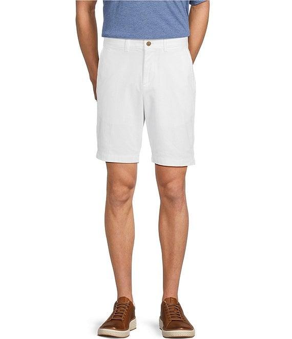 Roundtree & Yorke The Cloud Collection 9#double; Inseam Flat Front Washed Chino Shorts Product Image