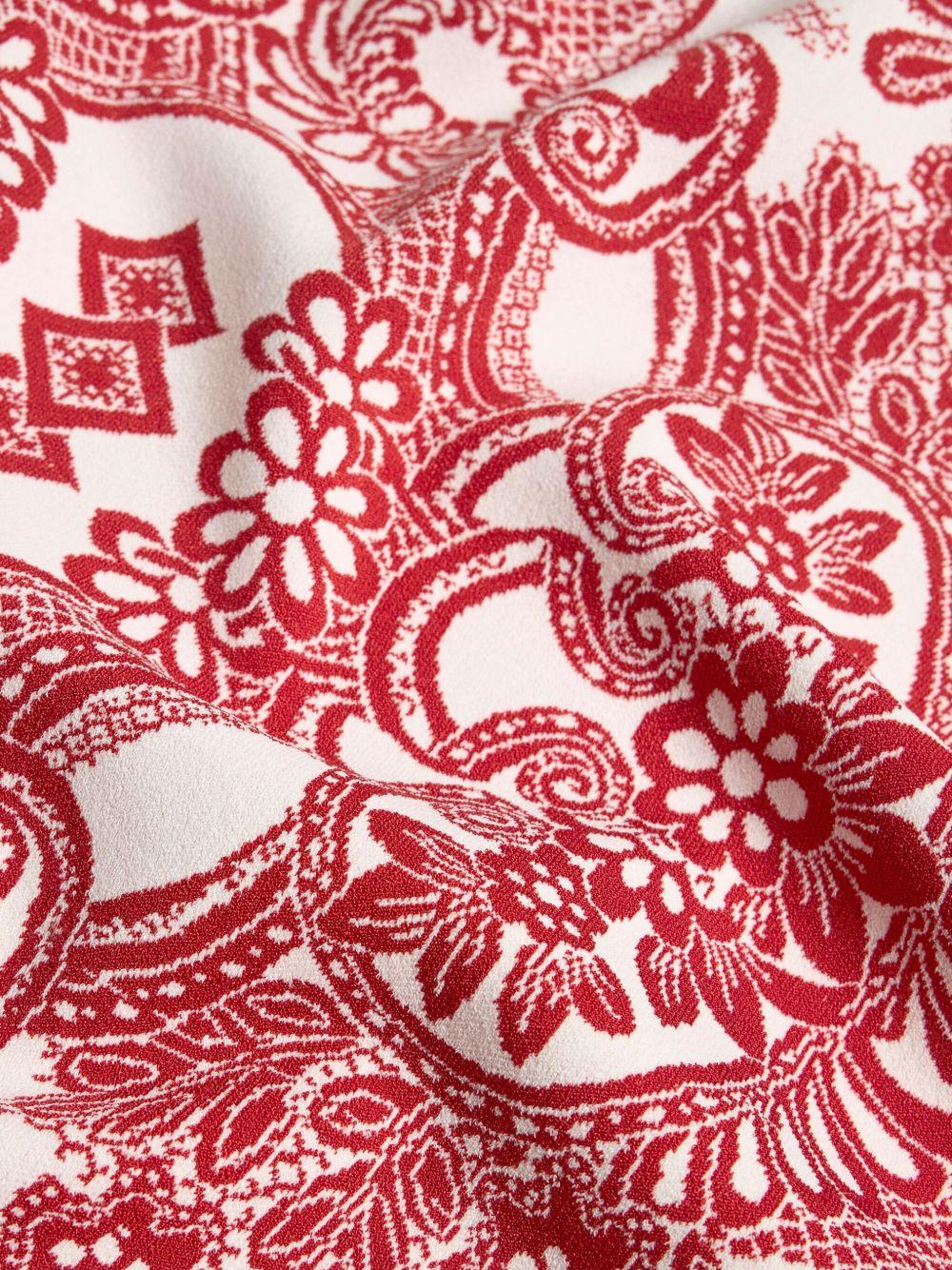 patterned-jacquard midi dress Product Image