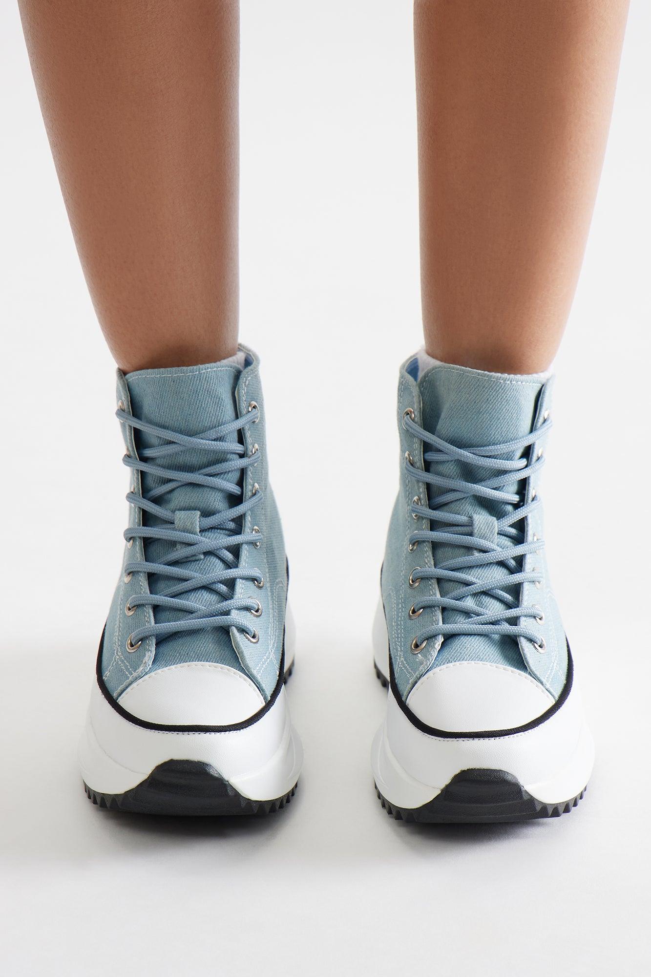 Bailey High Cut Sneakers - Denim Product Image