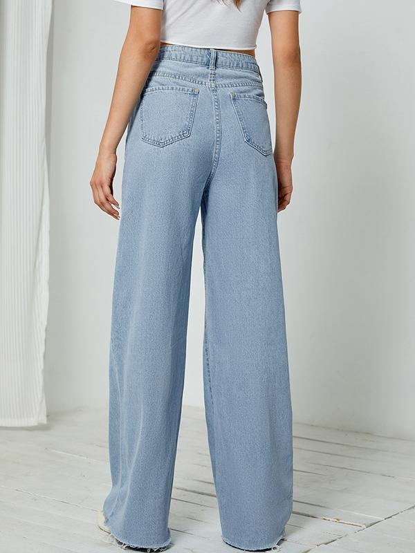 Versatile Light Washed Boyfriend Jeans Product Image