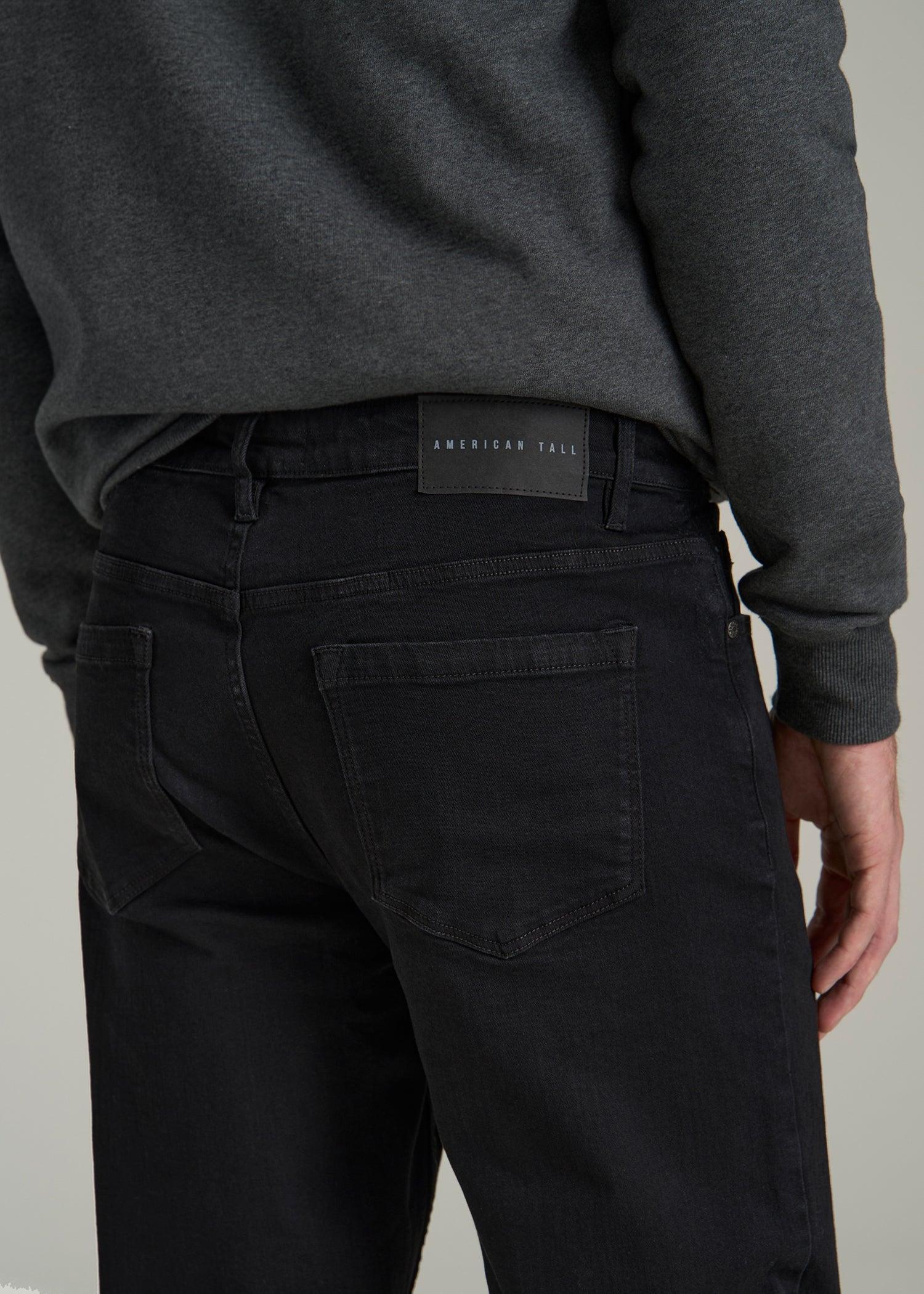 A.T. Basics Men's J1 Straight Fit Jeans for Tall Men in Black Male Product Image