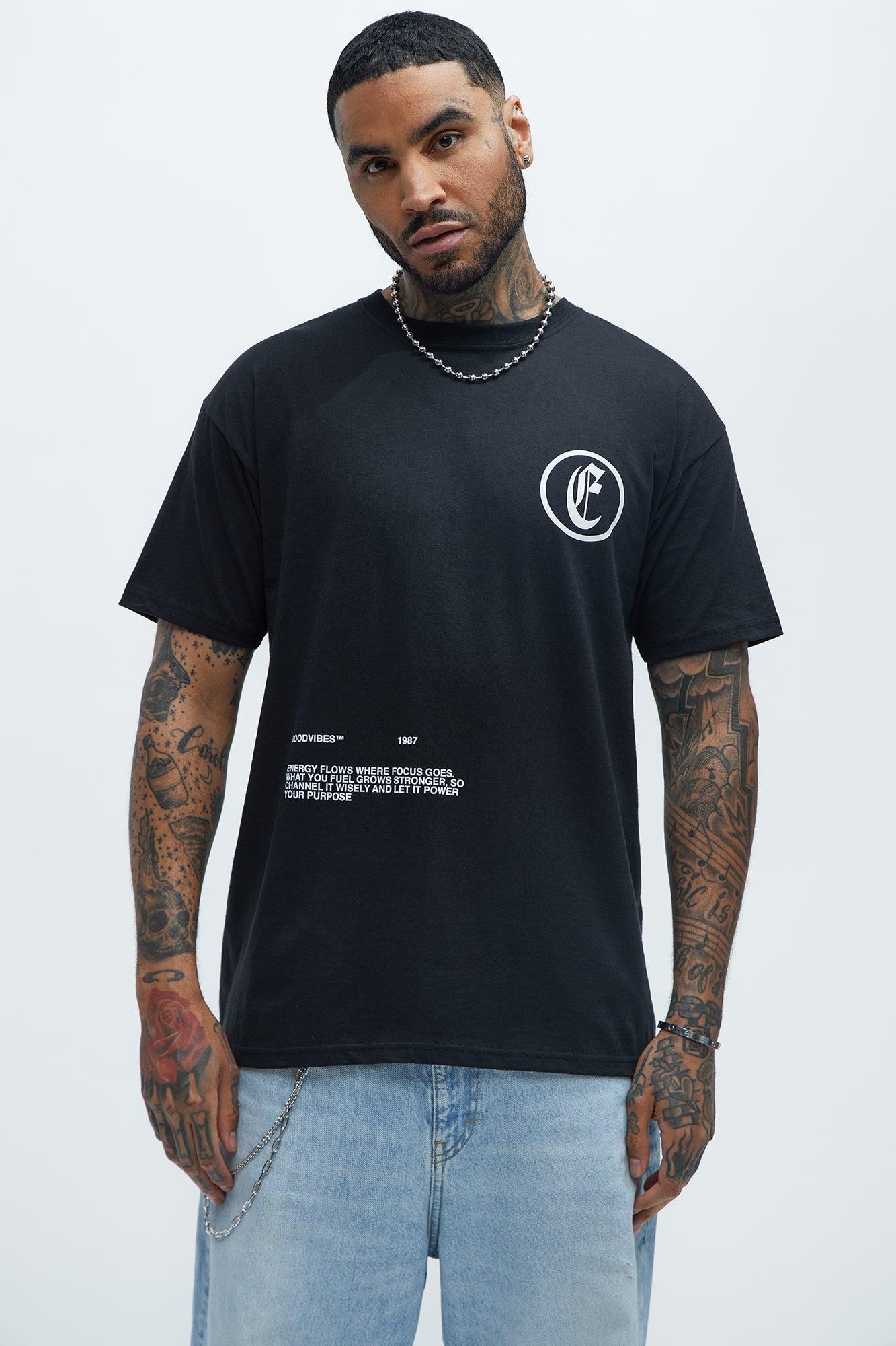 Vibes On Lock Short Sleeve Tee - Black Product Image