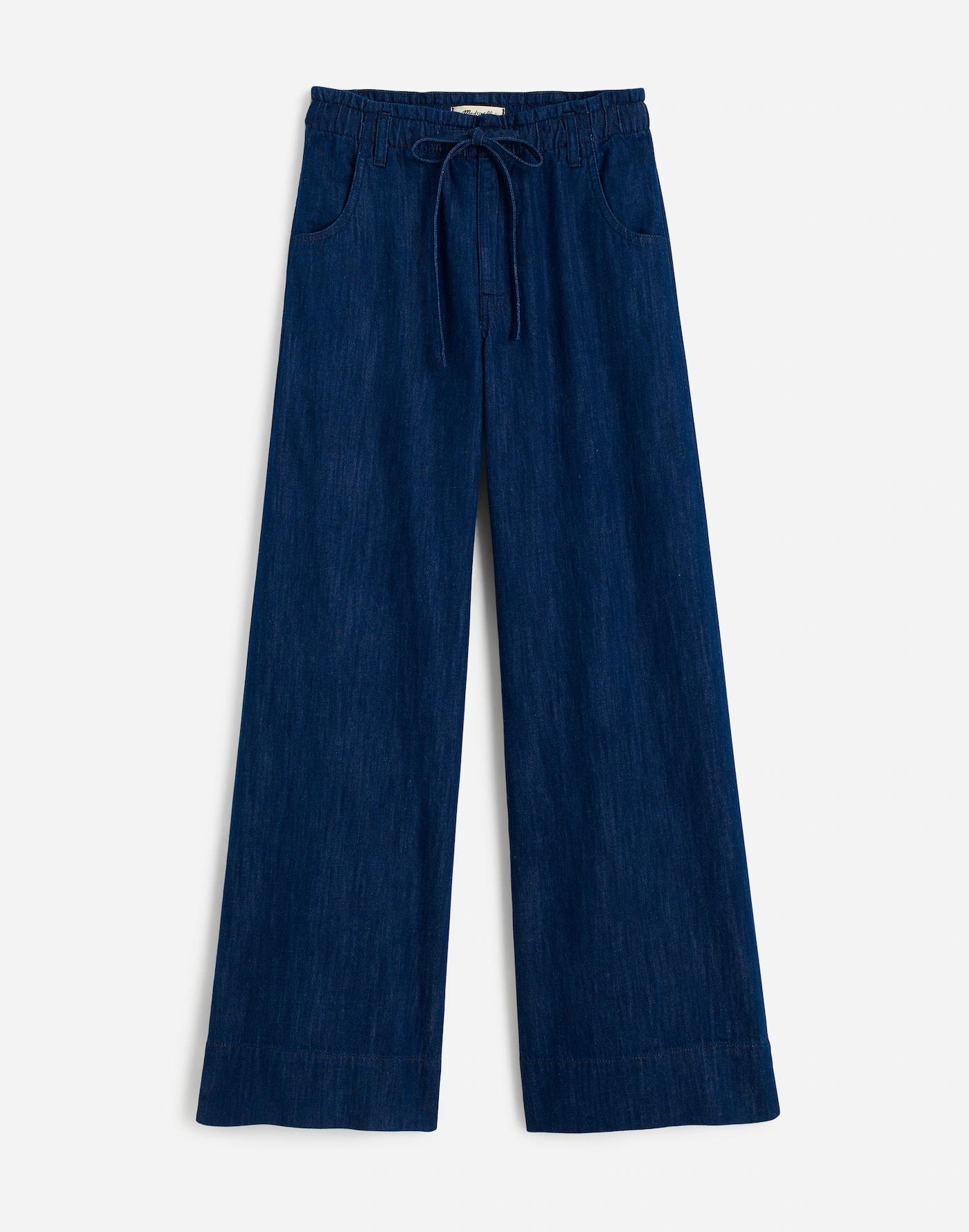 The Denim Pull-On Wide-Leg Pant Product Image