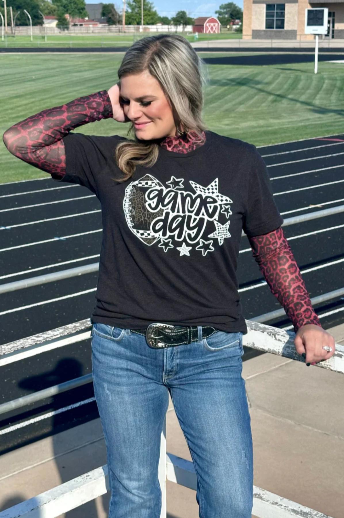 Sterling Kreek Sideline Spirit Maroon Mesh Top Product Image