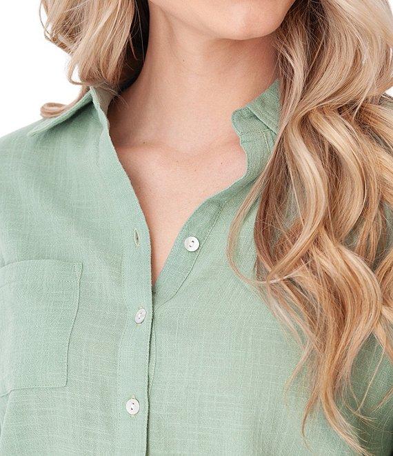 Aventura The Laken Organic Cotton Roll-Tab Sleeve Popover Top Product Image