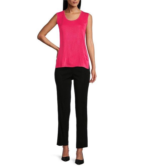 Ming Wang Novelty Woven Square Geo Cutout Spread Collar 3/4 Sleeve Jacket Product Image