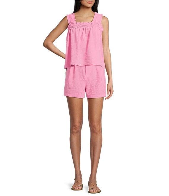 Copper Key Coordinating Ruffle Strap Tank Top Product Image