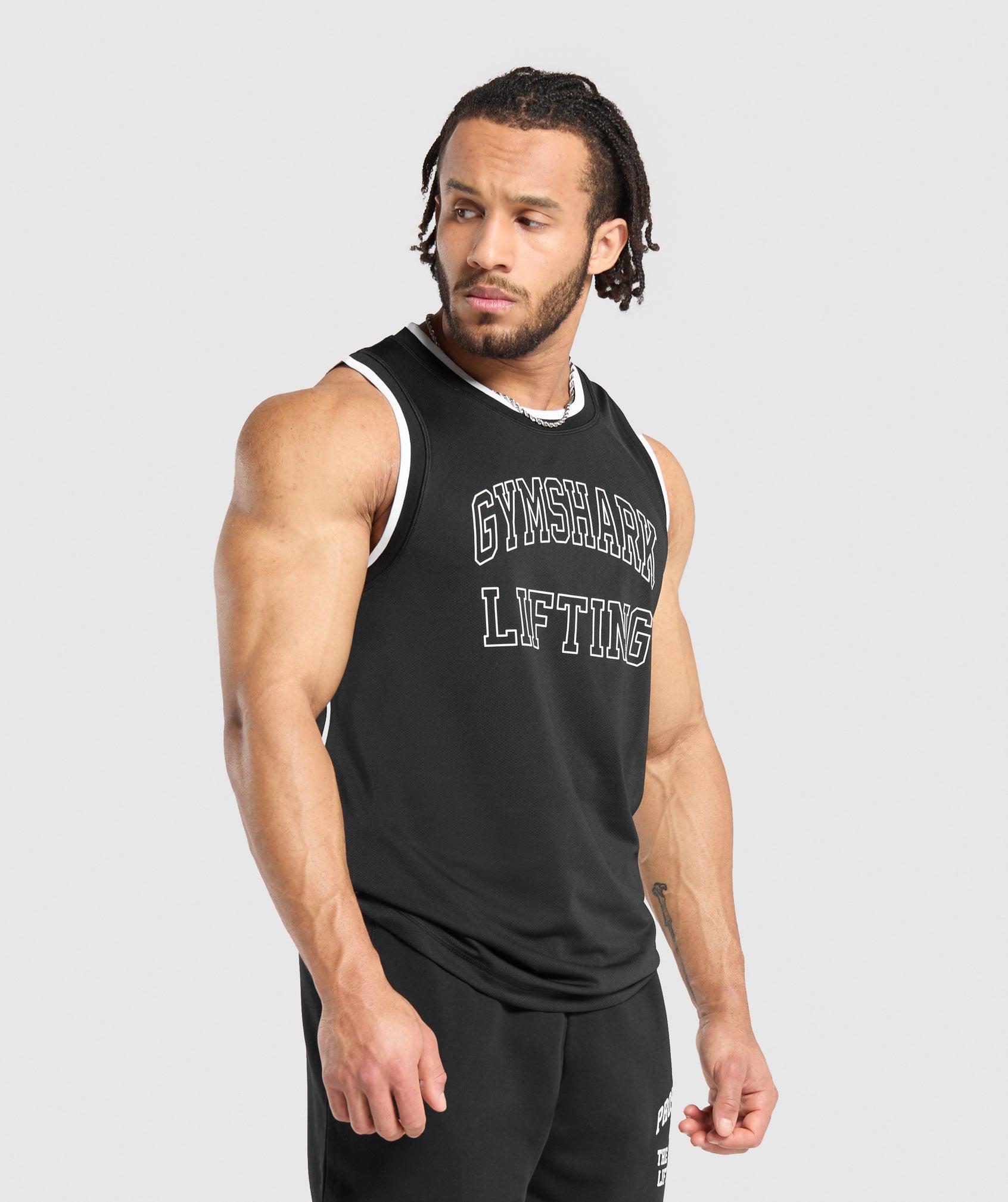 Gymshark Mesh Tank - Black Male Product Image