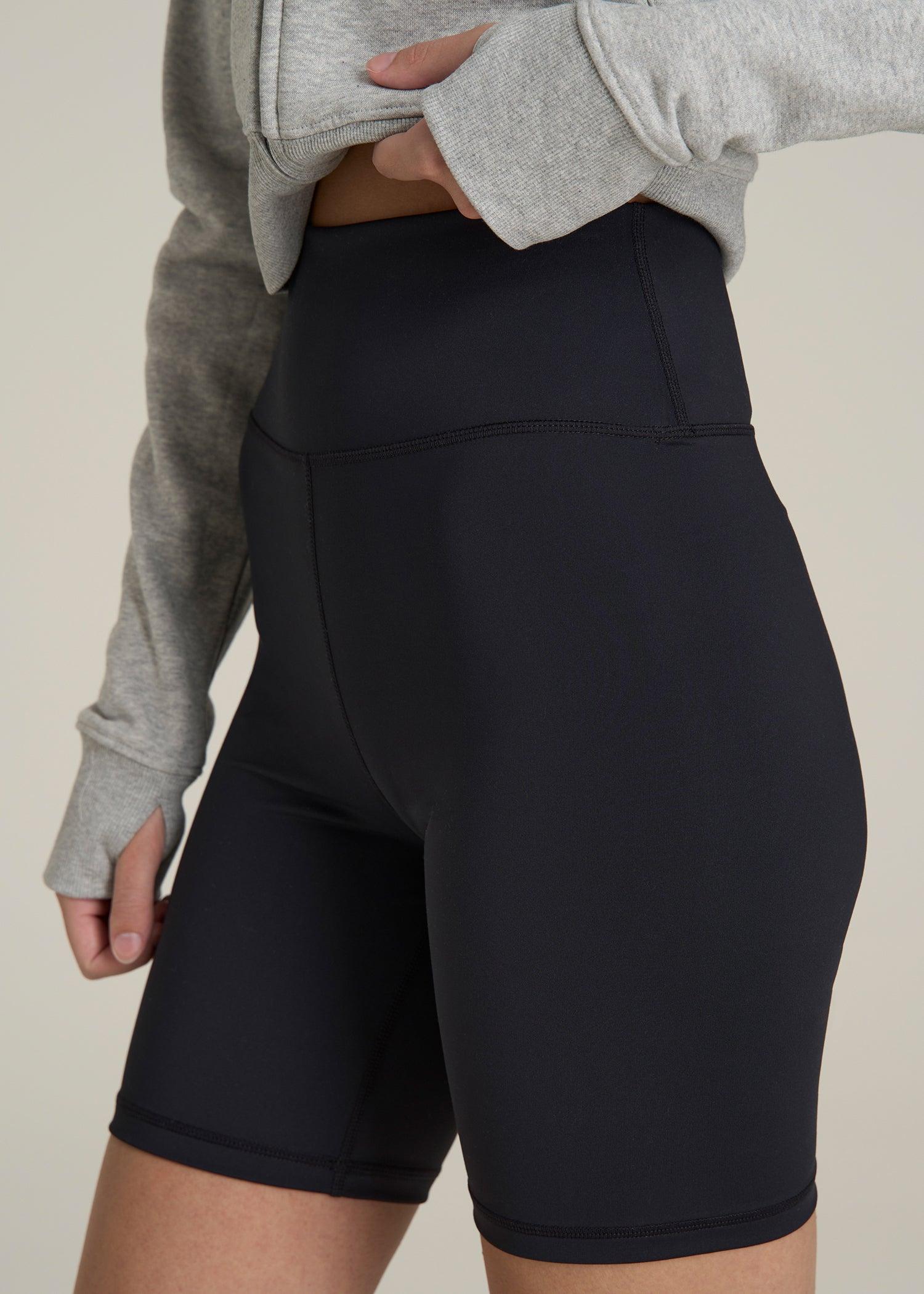 Balance Bike Shorts for Tall Women in Black Female Product Image