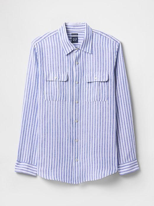 100% Linen Classic Shirt Product Image