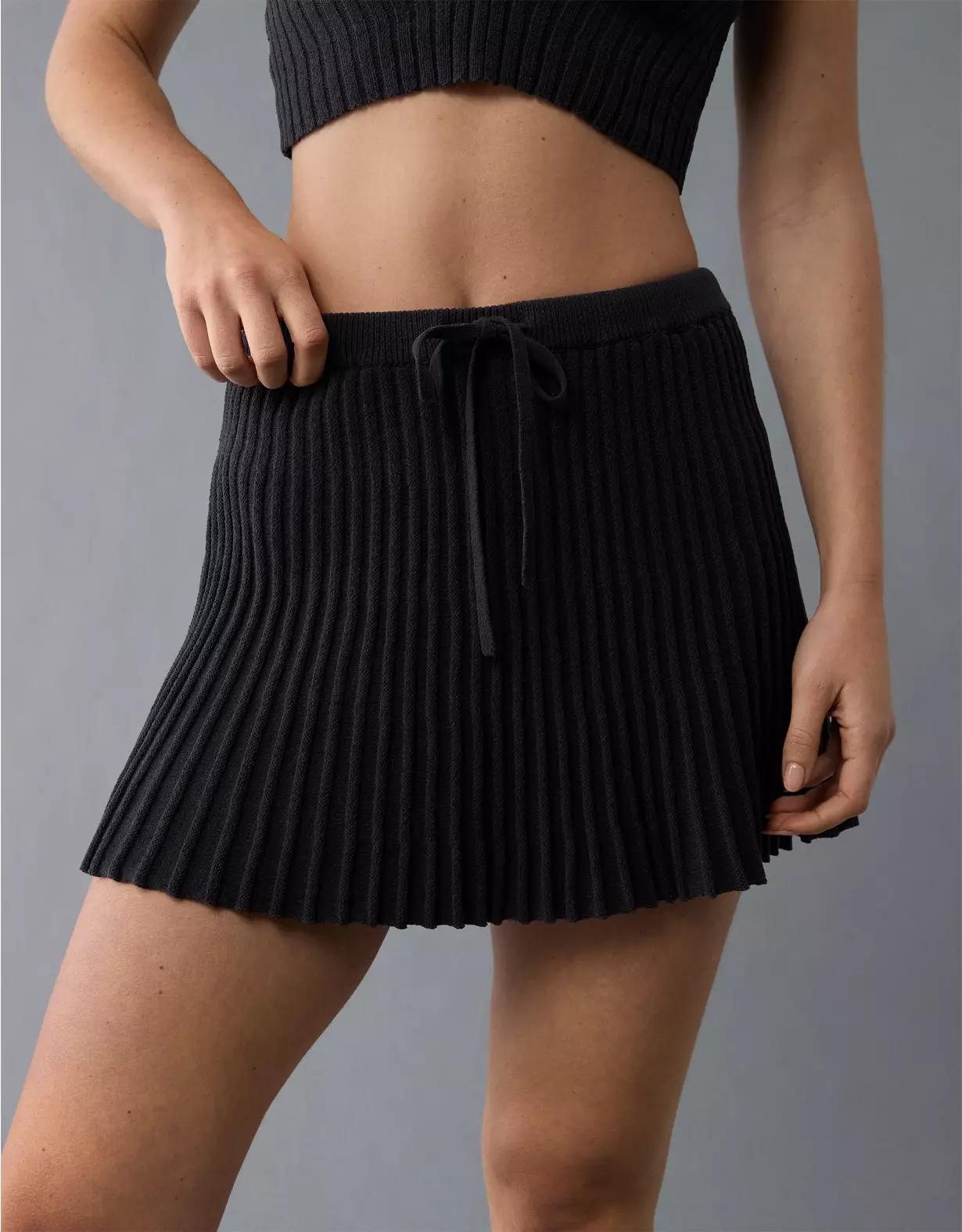 AE Ribbed Knit Mini Skirt Product Image